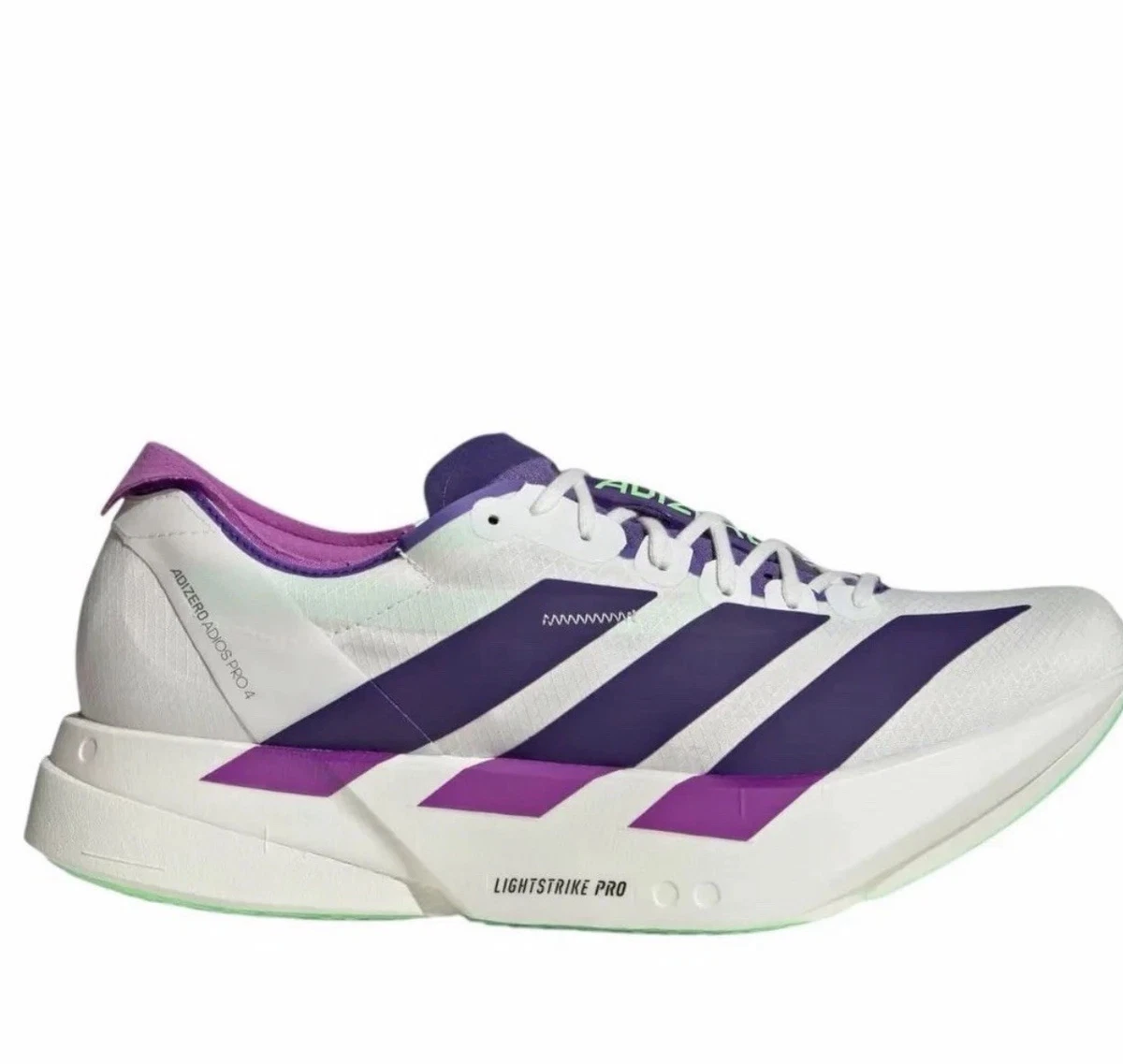 adidas Adizero Adios Pro 4 Core White Purple Lime Burst for Sale