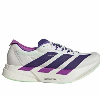 Adidas Adizero Adios Pro 4 Core White Purple Lime Burst Men's Size