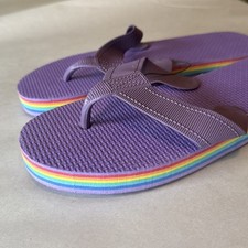 NEW Vintage 80 s 90 s Purple Layered Flip Flo...