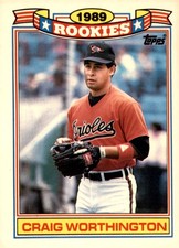1990 Topps #33 Craig Worthington Glossy Rookies