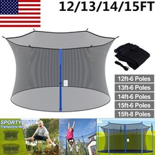 Trampoline Safety Net Enclosure Netting Replacement for 12/13/14/15 Ft Frames