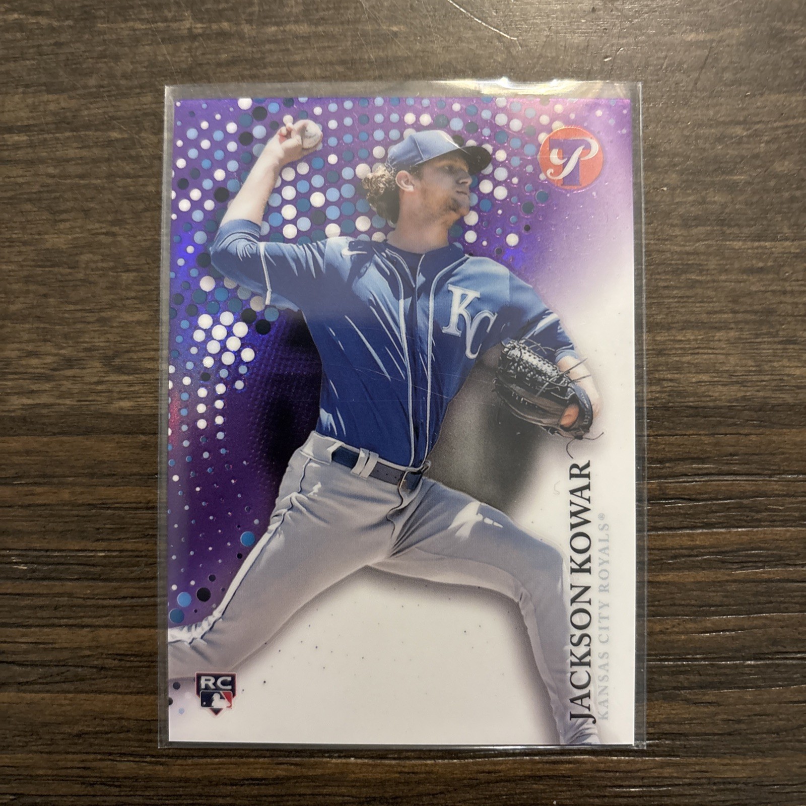JACKSON KOWAR /99 TOPPS PRISTINE ROOKIE PURPLE REFRACTOR RC ROYALS #211 2022 22