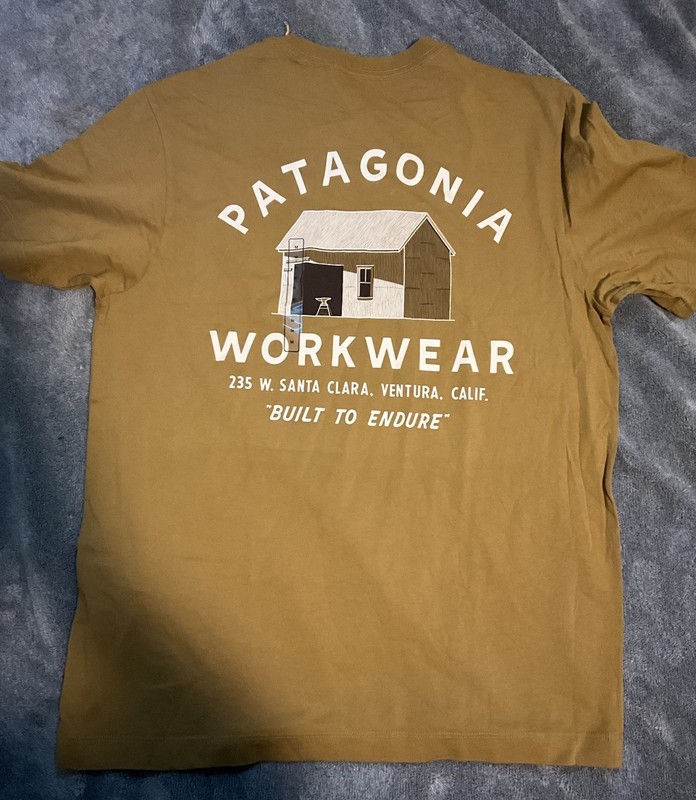 Patagonia Men's Forge Born T Shirt - Bobcat Brown Size extra Large NWT