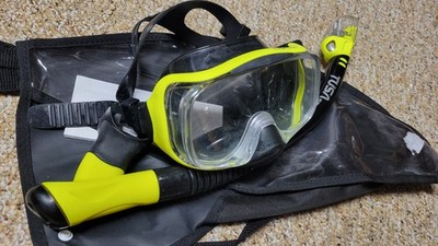 TUSA Imprex 3D M/S Combo (Um-33/Usp-250) Mask Snorkel Combo Black/Yellow