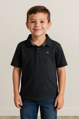 Quiksilver Short Sleeve Polo Shirt Dark Gray Size 7