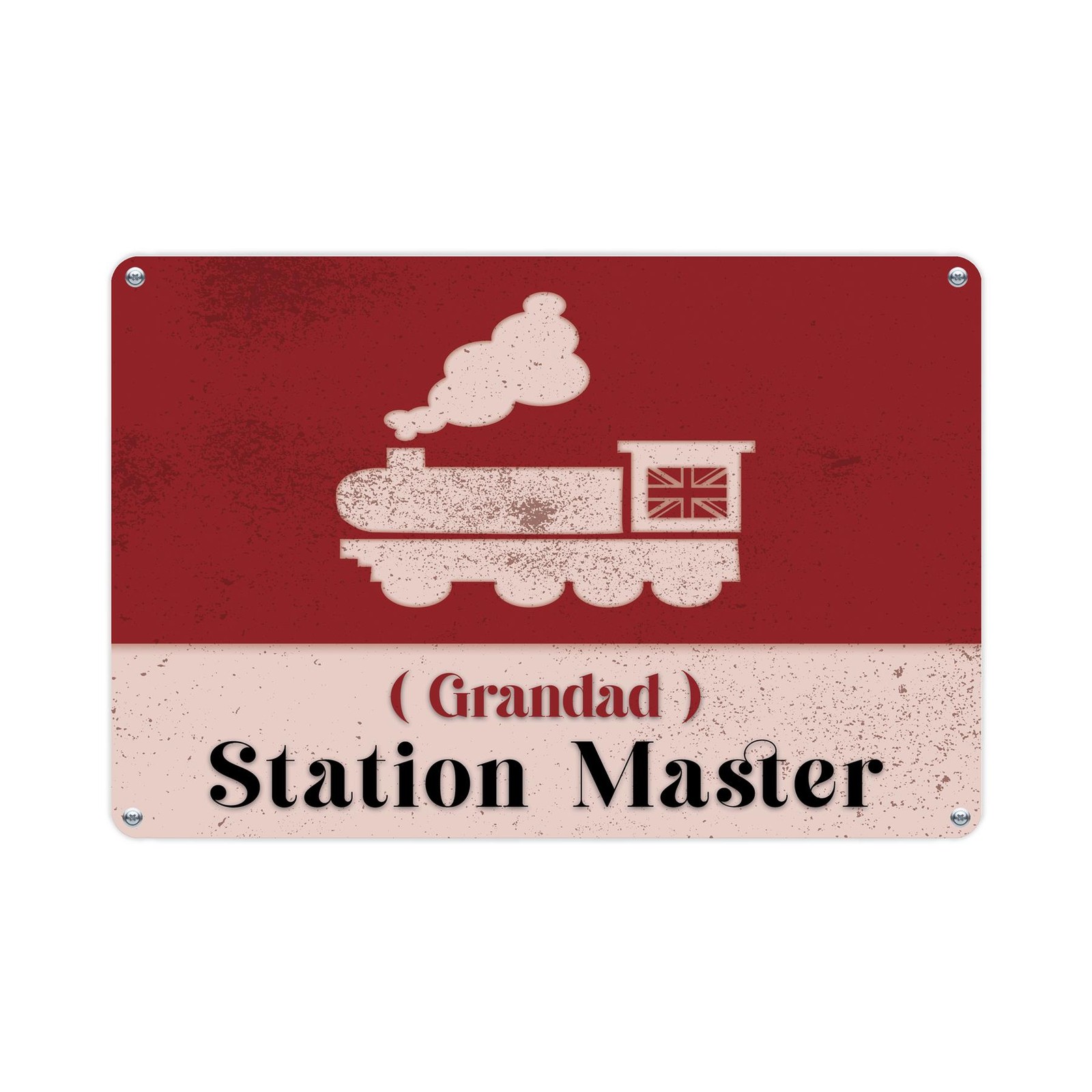 Personalised Station Master Sign - Vintage Steam Trains Wall Décor Gifts