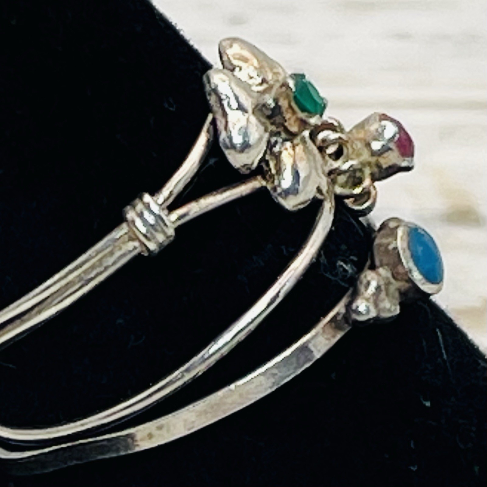 3 Tiny Serling Silver Stackable Rings 925 Sizes 6… - image 2