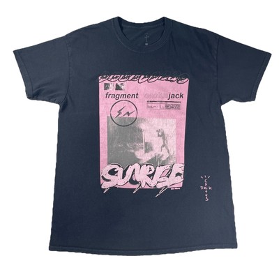 Cactus Jack X Fragment Black Pink T Shirt Size Medium FRGMNT Design