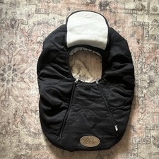 Cozy Cover Infant Car Seat Cover, Black with White Fleece Lining, Unisex