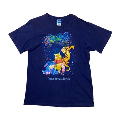 Vintage 2004 Walt Disney World T-Shirt M Winnie The Pooh Y2K Dreams Florida Herren