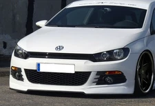 BLACK GLOSS Front Bumper spoiler lip/ skirt / valance For VW Scirocco 3 08-14