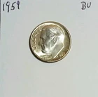 1959 (P) Roosevelt Silver Dime BU 90% Silver 10c Brilliant Uncirculated