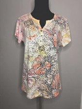 Top de mujer Style & Co Y2K floral estrás colorido boho hada grunge talla L