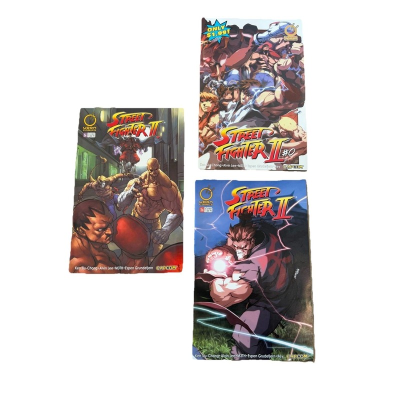STREET FIGHTER II Udon Bundle LOT  #0 #1 #5 comic book Capcom Excellent