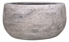 INNA-Glas Keramik Schale mit Maserung, weiß-braun, 15 cm, Ø 33 cm