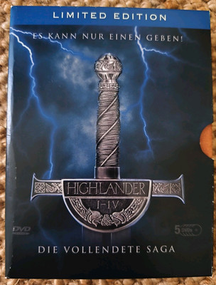 Highlander I-IV Limited Edition DVD Box Set + Booklet | 5 DVDs | Sammlerbox