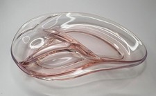 Vintage Fostoria Coral Sand/Opalized Pink Divided Relish Tray 11.5"