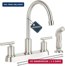 Kitchen Faucets, Kitchen Sink Faucet, Brushed Nickel Kitchen Faucet with Sprayer