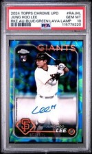 2024 TOPPS CHROME UPDATE CHROME ROOKIE AUTOGRAPHS RAJHL JUNG HOO LEE BLUE/GREEN