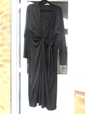 TU BLACK LONG SLEEVE DRESS SIZE 22-24 STRETCHY TIE/KNOT DETIAL TO WAIST