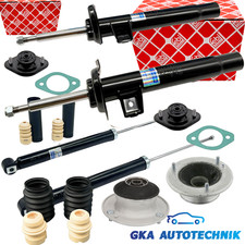4x  Stoßdämpfer + Febi Domlager + Staubschutz vorne + hinten für BMW 3ER E46