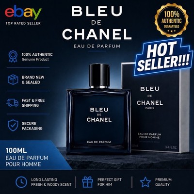 CHANEL Bleu de Chanel Eau de Parfum Spray 3.4 fl oz Regular Size HOT SELLER!!