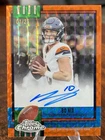 2025 Topps Chrome Bo Nix 1990 Topps Football Autographs (RAW)