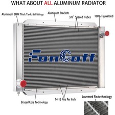 Universal 4 Core Aluminum Cooling Radiator Overall Size 31 W X 21 H