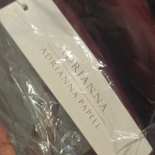 Adrianna Papell Burgundy Floral Off Shoulder Sleeveless Midi Dress