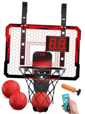 Mini Basketball Hoop, Over The Door Indoor, with 3 Red