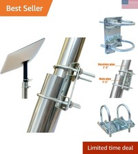 U-Bracket for Starlink Dish Pipe Adapter Mount Vertical Installation, Univers...