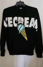  Ice Cream Cone Head Med Black Crew Neck Sweatshirt Billionaire Boys