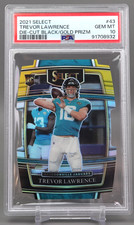 2021 Select Concourse Black Gold Prizm #43 Trevor Lawrence RC PSA 10 Gem Mint