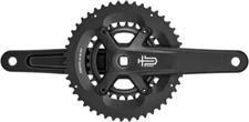 microSHIFT Sword Black 2x Crankset - 165mm, 9-Speed, 46/29t, 110/80 Asym BCD, JI