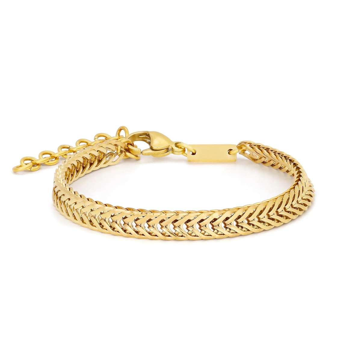 Premium Stainless Steel Mens Bracelet, Gold Plated Non Premium Stainless Steel Mens Bracelet, Gold Plated Non