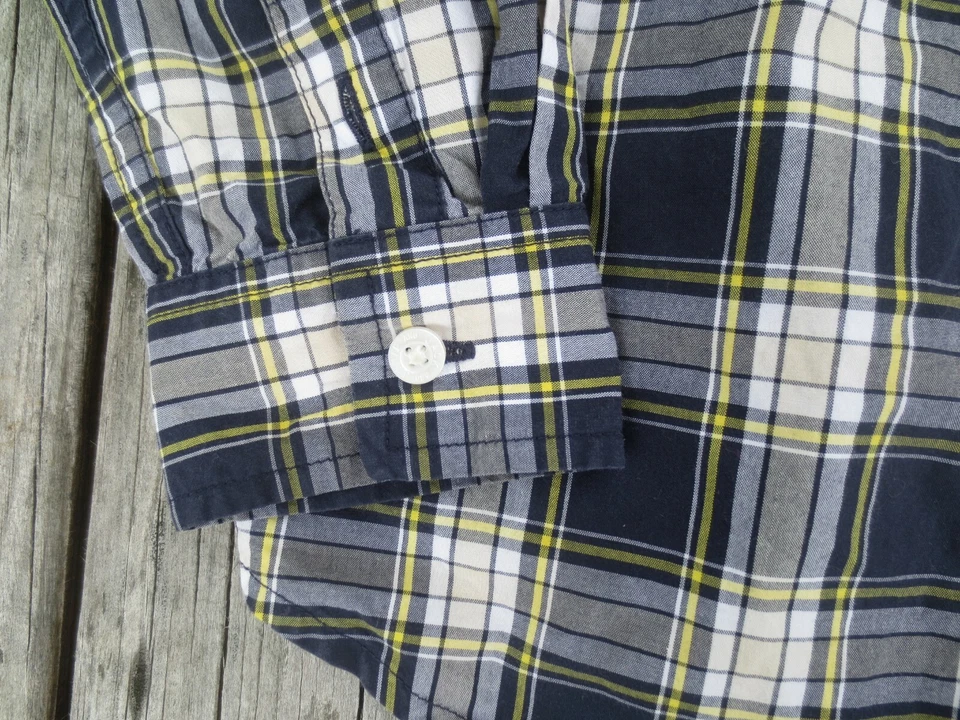 Janie and Jack ~ Sailboat Club ~ для мальчиков синяя желтая клетчатая рубашка на пуговицах ~ размер 6 - Изображение 2 из 4