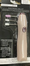 Sassy + Chic Electronic Nail Kit 4 Piece set Shaping and Buffing Tool