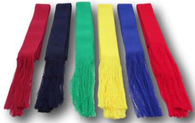 Traditionelle Schuluniform Fitness-Slip-Schärpe - in verschiedenen Farben & Erwachsenenlängen