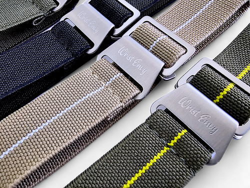 Premium Elastic Nylon French Marine Nationale Watch Strap Military Band 20 22 mm - Picture 17 of 131