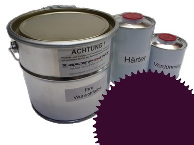 1,5 Liter Set 2K Bodenfarbe Fussboden RAL 4007 Vinyl-Epoxid-Lack Lackpoint Glan