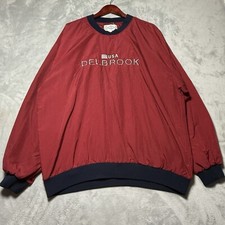 Vintage Delbrook Golf Course Men's Large Red Windbreaker Sweatshirt Made in USA