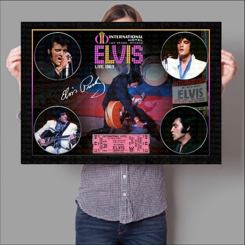 ELVIS PRESLEY - Elvis Las Vegas 1969 - SIGNED ORIGINAL A2 POSTER PRINT - Picture 2 of 4