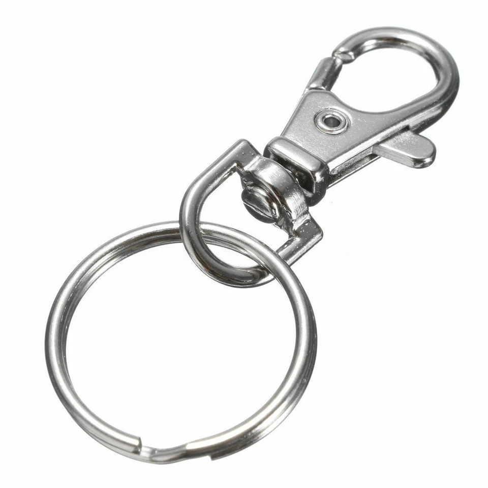 Lote de 25 50 100 piezas Cierres de langosta Giratorios Gatillo Clips Ganchos a Presión Bolsa Llavero Foto 4 de 4