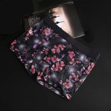 Men Mesh Floral Boxer Briefs Lace Trunks Sexy Panties Underwear See Through