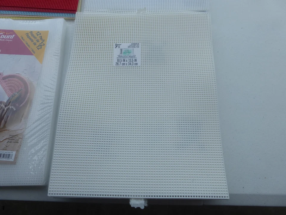 7 Mesh Plastic Canvas Sheets Darice Uniek Quick Count Clear Mixed lot of 100+ - Image 3 of 4