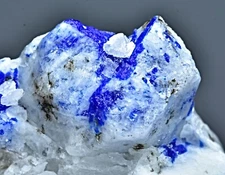 40 Gram Ultra Rare Hauyne On Unknwon Fluorescent Crystals With Calcite on Matrix