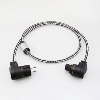 HIFI 8TC OCC Schuko Audio Power Cord hifi audio EU US AU 90 degree L Shape Cable