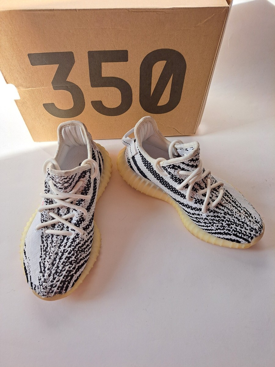 Adidas Women's Yeezy Boost 350 V2 White Black Sneakers Size 36 | eBay