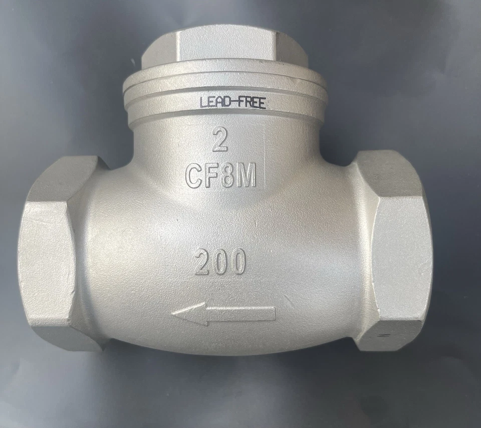 2" Swing Check Valve Stainless Steel Lead-Free 200# Female NPT Smith-Cooper - Image 4 of 4