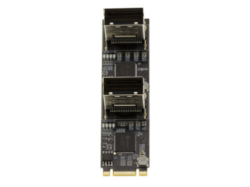 Card M.2. 8 Ports SATA 3.0 6Gbps For Port M2 Pcie 3.0 Key M Or B+M +Cords - Picture 2 of 3